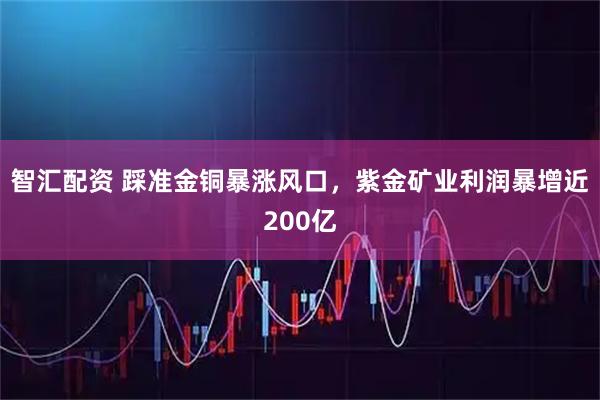 智汇配资 踩准金铜暴涨风口，紫金矿业利润暴增近200亿